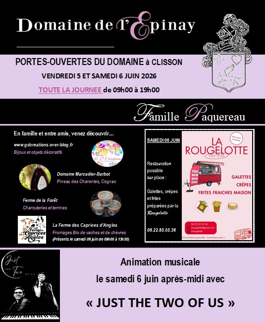 Portes-Ouvertes au Domaine 5 et 6 juin 2026